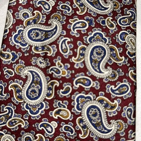 Bert Pulitzer Neck Tie 100%‎ Silk Made In USA Paisley - Picture 2 of 3